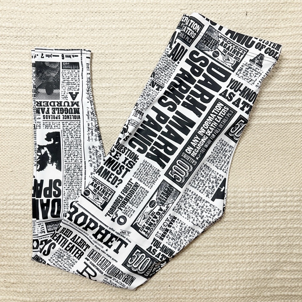 BLACKMILK x Harry Potter limited edition Daily Prophet newspaper leggings XL NEW